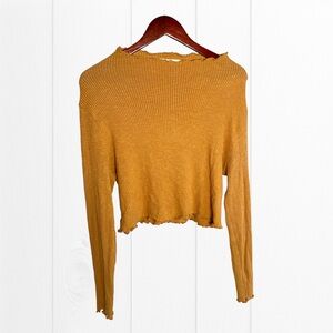 T Bella Women’s Orange Cropped Sleeve Shirt Size Medium